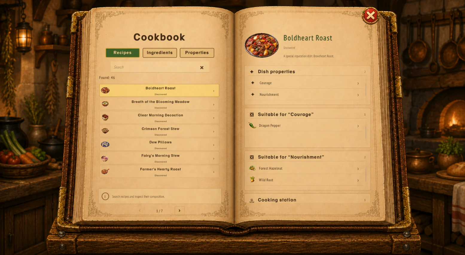 A cookbook full of SpellSimmer recipes