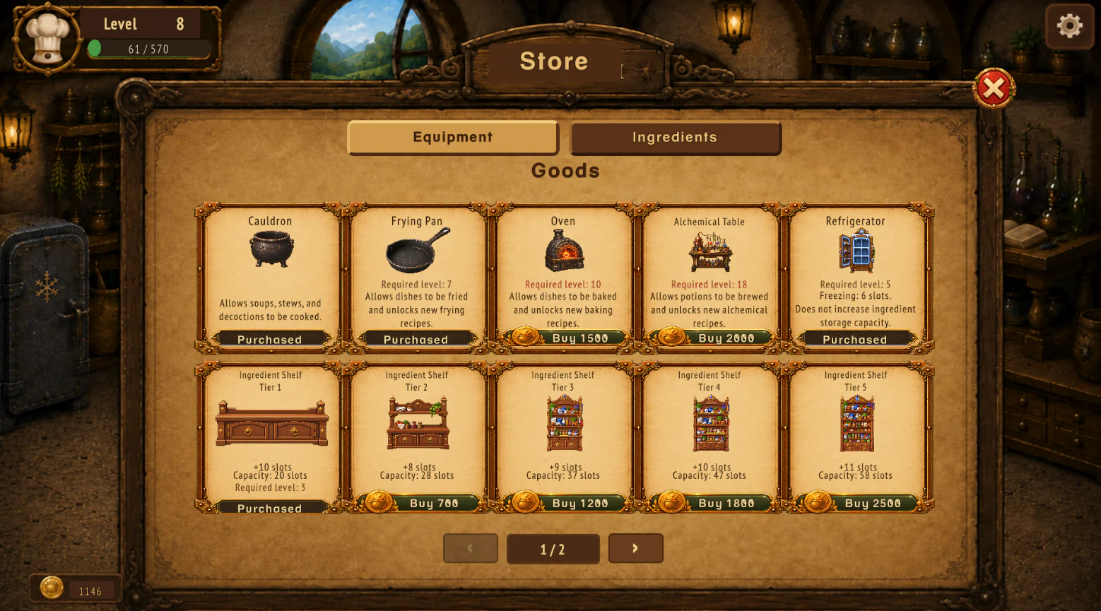 The SpellSimmer store and kitchen upgrades